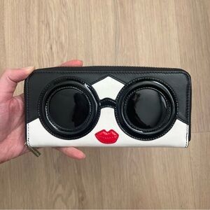 Alice + Olivia Face Wallet Patent Leather